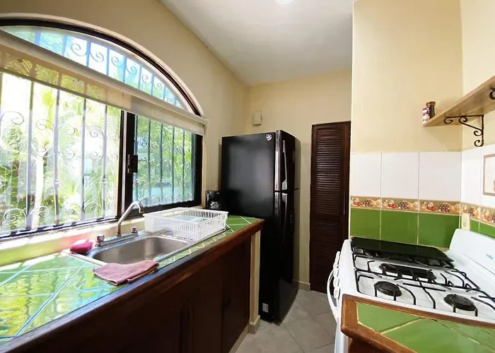 W/ Prime Location Mexican Colonial Style Apartment Playa del Carmen