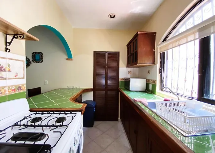W/ Prime Location Mexican Colonial Style Apartment Playa del Carmen